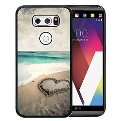LG V20 Case Customized Black Soft Rubber Tpu Case For LG V20 2016 - Black Beautiful Beach With Love