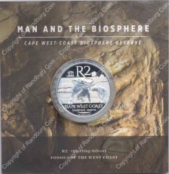 Sa Silver R2 Proof 2016 Man And The Biosphere - Cape West Coast - Fossils