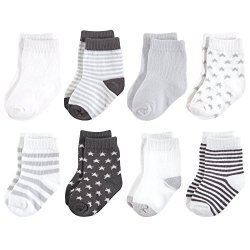 Touched By Nature Baby Organic Cotton Socks Charcoal Stars 6-12 Months