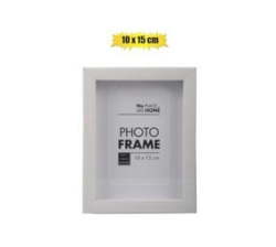 Picture Frame Plastic Shadow Box 10CM X 15CM White Pack Of 2