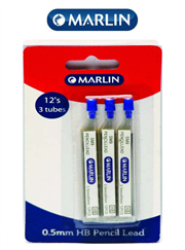 Marlin Pencil Leads 0.5MM - Blister Of 3 Tubes Retail Packaging No Warranty