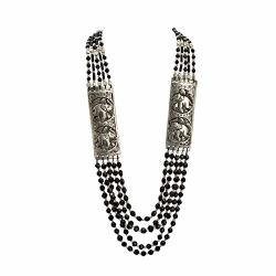 Zephyrr Stylish Multi Strand Black Beaded Necklace Statement For Indian Bollywood Statement Jewelry For Women girls JAN-2073