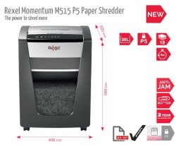 Rexel Momentum M510 Micro Cut Paper Shredder P5