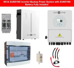 8KVA Sunsynk Inverter Backup Power System With Sunsynk Batteries Fully Installed