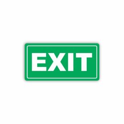 Exit Symbolic Sign - Printed On White Acp 150 X 300MM