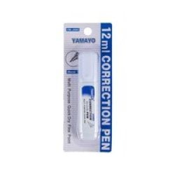 Correction Pen - Metal Tip - Office Stationary - White - 12ML - 6 Pack