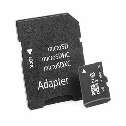 Duragadget 64 Gb Microsdxc Class 10 Uhs-i Memory Card With Microsd To Sd Adapter For The Vemico 4 K Wifi Action Camera
