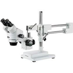Amscope SM-4B Professional Binocular Stereo Zoom Microscope WH10X Eyepieces 7X-45X Magnification 0.7X-4.5X Zoom Objective Double-arm Boom Stand