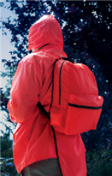 Backpack Rain Jacket Combo - Available In Black Navy Or Red