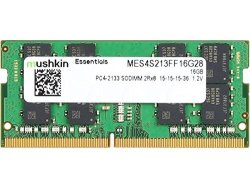 Mushkin Essentials Series DDR4 Dram 16GB Memory 2RX8 Single Module Sodimm 2133MHZ PC4-17000 CL-15 260-PIN 1.2V Laptop Notebook RAM Low-voltage MES4S213FF16G28