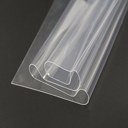 High Temperature Thin Transparent Silicone Rubber Sheet with Adhesive, 60 A  Durometer, 0.04 Thickness, 6.3 Width, 11.8 Length