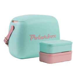 Ss Cooler Bag Turquoise W X2 Lunch Box