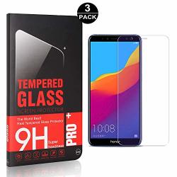 Unextati 3 Pack Screen Protector For Huawei Y6 2018 Huawei Honor 7A 9H Tempered Shatterproof Glass Screen Protector Anti-shatter Film For Y6 2018 Honor 7A