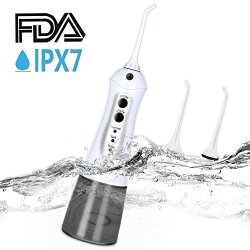 2018 Upgraded Qqcute Water Flosser Professional Cordless Electric Advanced Rechargeable 3-MODE 220ML Water Tank