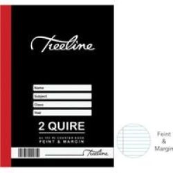 Treeline 2 Quire Feint & Margin Hardcover Book Pack of 50