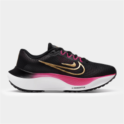 Nike Womens Zoom Fly 5 Black metallic Gold Running Shoes