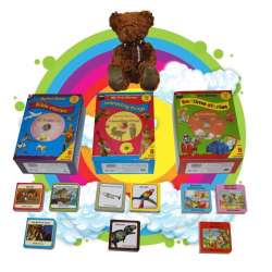 Library Book And Cd Bundle With Teddy Bear