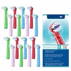 Vinfany Kid Toothbrush Head For Oral B Electric Rechargeable Toothbrush Kids Replacement Toothbrush Heads For Oral-b Compatible For Vitality 3D All Compatible 16PCS
