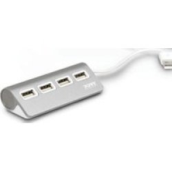 Port USB2.0 To 4 X USB2.0 480MBPS 4 Port Hub - Silver