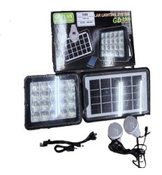 Solar Kit LED Light 2 Bulbs And Solar Panel