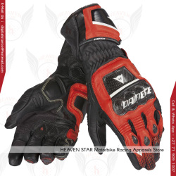 Dainese Red Lava Motorbike Racing Gloves Genuine Leather All Sizes Available