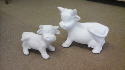 Cows By Pro Art Ceramic Art Shop - Funky Standing Cow Small 24 Cm X 24 Cm