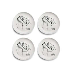 Carrol Boyes 4 Piece Just A Minute Dinner Plate Set White