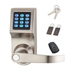 Digital Haifuan Door Lock Unlock With Remote Control M1 Card Code And Key Handle Direction Reversible