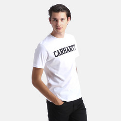 Carhartt S s College T-shirt - White & Black - M