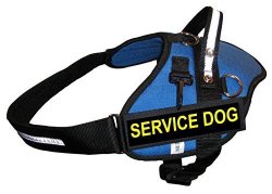 XL Blue Professional Service Dog Harness Includes 2 'service Dog' Badges Girth - 35"-46" - Redline K9