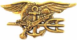 Accessories For Clothes Us Navy Seal Badge Trident Insignia - Bud - Antique Size 2 3 4 Inch" Can Be Mounted To Uniforms Headwear Bags And Packs