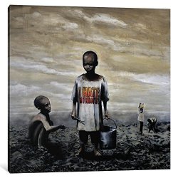Canvaschamp Banksy Wall Paintings 12" X 8" 4. I Hate Mondays By Banksy