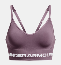Under Armour Women's Seamless Low Long Sports Bra - Misty Purple white
