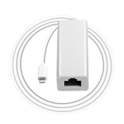 Aluminum Lightning To Ethernet Adapter Iphone ipad To Ethernet Adapter Cable Connect The Lightning Bolt To Wired Lan Ethernet Internet Through Via RJ45 Port Lightning