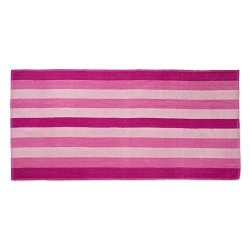 Cabana Stripe Terry Cotton Beach Towel 29X59" Soft Absorbent And Dry Fast For Swimming Pool Beach And Spa-pink