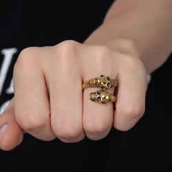 Open Skull Casting Men's Ring Jewelry