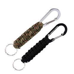 IPRee Edc Paracord Keychain Key Ring Outdoor Tactical Carabiner Emergency Survival Tools Kit