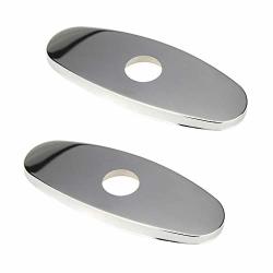 3 Hole Sink Cover Plate For Single Faucet LANC 10 Inch Deck Plate Cover For 3-Hole Sink - Stainless Steel Black Faucet Escutcheon 3 Hole To Single Hole