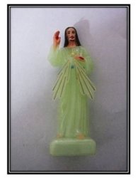 10CM Divine Mercy Glow In The Dark Plastic Statue