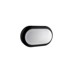 LED Oval Bulkhead 221MM Black 1X15W