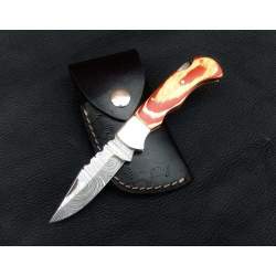 Handmade Damascus Steel Folding Knife-B362