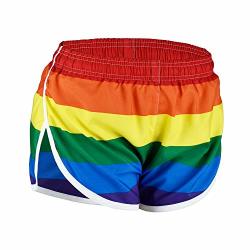 rainbow running shorts