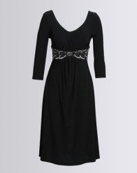 Hip Hop Sheryl Lined Beaded Dress Black