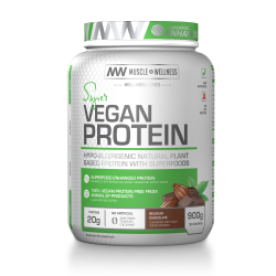Muscle Wellness Super Vegan Protein 2KG - 66 Servings - Plant Based Protein Chocolate