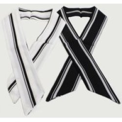 Joy Collectables White & Navy Stripe Neckerchief