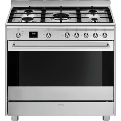 Smeg 90CM Concert Gas Electric Cooker - Stainless Steel SSA91MAX2