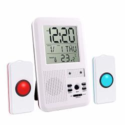 Home Safety Patient Alert Alarm System Wireless Alarm Emergency Call Button Elderly Monitor Caregiver Personal Pager For Elderly Kids Updated Version