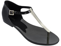 Melissa Women's Honey Chrome Sandals Black 8 B M Us