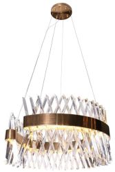 Pendant Light 60W LED Round Crystal And Gold Warm White