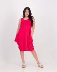Dress With Pockets Red